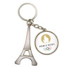 Porte-clefs officiel Jeux Olympiques Paris 2024 - Argent Eiffel