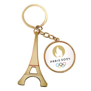 Porte-clefs officiel Jeux Olympiques Paris 2024 - Or Eiffel