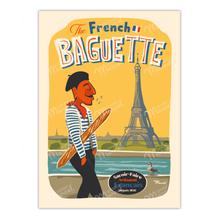 Affiches French Baguette de Marcel Travel Posters - 30 par 40 cm Affiches French Baguette de Marcel Travel Posters - 30 par 40 cm