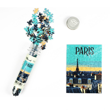 Marcel Travel Posters - Mini Puzzle Paris Les Toits