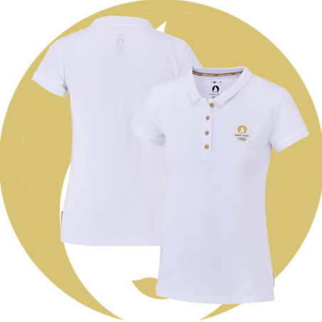Polo Femme Blanc JO Paris 2024