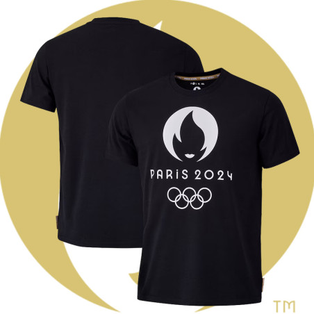 T-Shirt Officiel Noir Jeux Olympiques Paris 2024