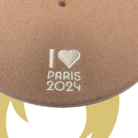 Béret Français Officiel des JO - Love Paris 2024 Rose