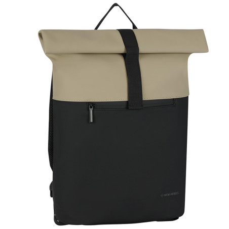Sac à dos New Rebels Fan Montgomery - Noir / beige Sac à dos New Rebels Fan Montgomery - Noir / beige