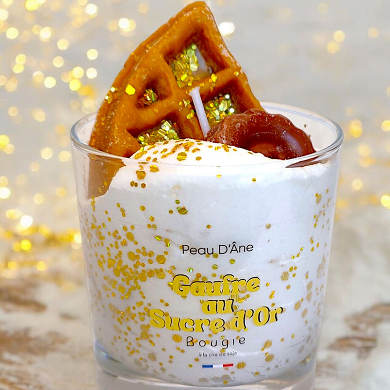 Bougie Peau D’Âne - Gaufre au sucre d'or