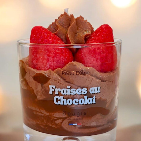 Bougie Peau D’Âne - Fraises au chocolat