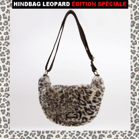 Sac demi lune Andrea Léopard Hindbag