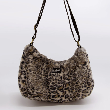 Sac Besace Hindbag Léopard Rosa
