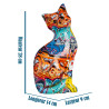 Dimension Statue Chats Assis Street Art - Tags Orange