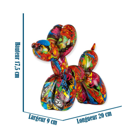 Diemnsion Figurine Chien Ballon Street Art - Small