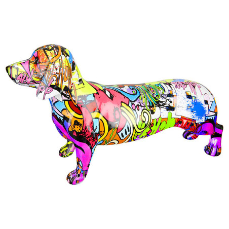 Figurine Chien Teckel Street Art - XL 01