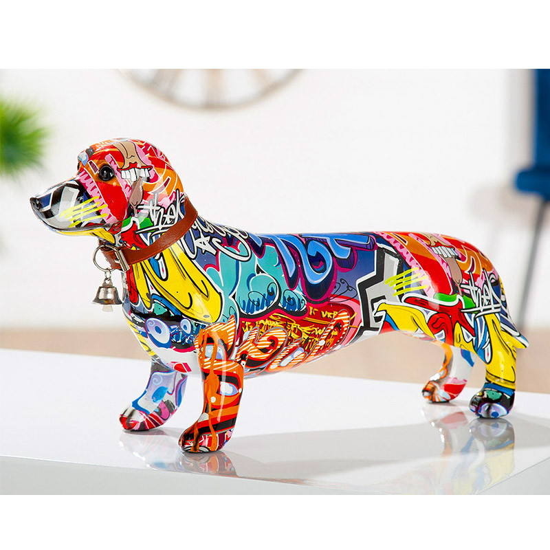 Figurine Chien Teckel Street Art - XL 02