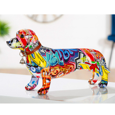 Figurine Chien Teckel Street Art - XL 02 Figurine Chien Teckel Street Art - XL 02