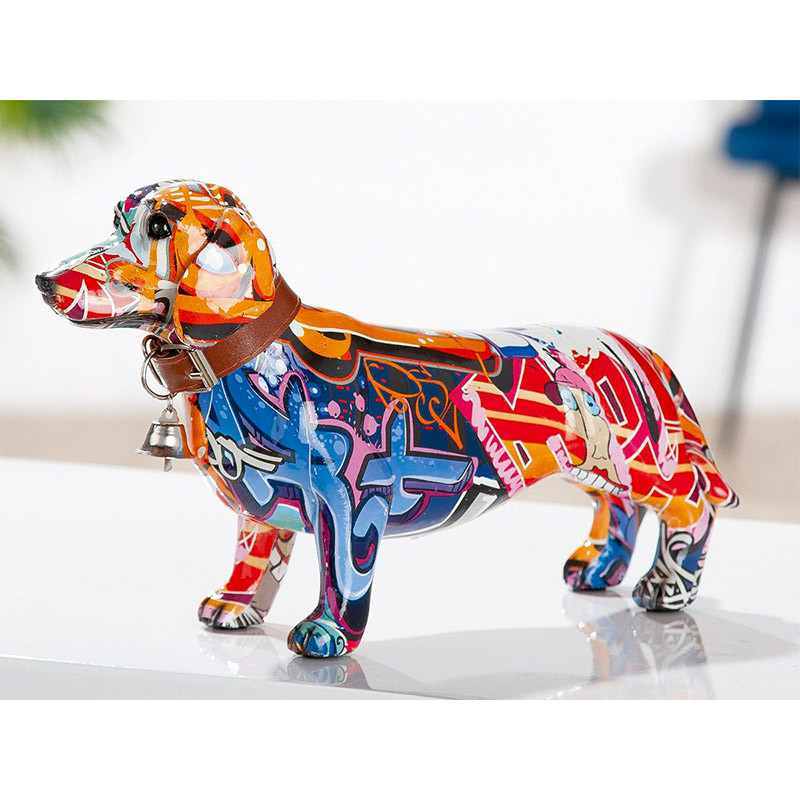 Figurine Chien Teckel Street Art - Small 01