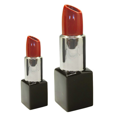 Vase Rouge à Lèvres Milano -Rouge Argent en deux tailles