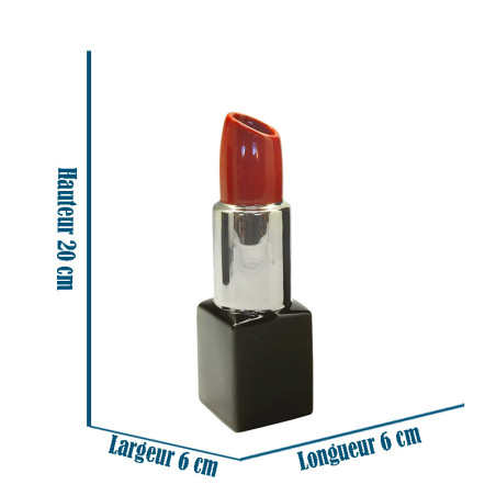 Dimensions Vase Rouge à Lèvres Milano - Rouge Argent Small