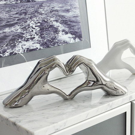 Geste Main Cœur - décoration Chrome