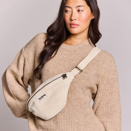 Sac Banane Hindbag Olivia Velours Beige