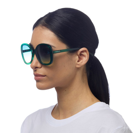 LUNETTES OKKIA ANNA TRANSPARENT VERT - OK019 TGR
