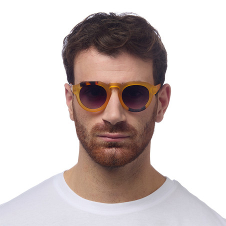 Lunettes de soleil ronde Okkia ZENO Jaune - OK032-Y3H