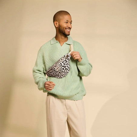 Hindbag - Banane Olivia Léopard Coton Beige