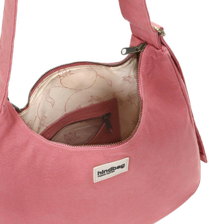 Hindbag - Sac Hobo Claire Rose Blush - Intérieur
