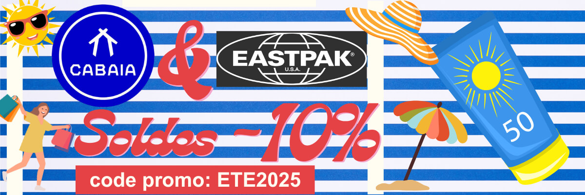 Pour partir en vacances, profitez de -10% sur toutes les collections des sacs et bagagerie des marques Cabaïa, Eastpak et Hindbag. Alors partez en voyage avec You &amp; Me Paris !